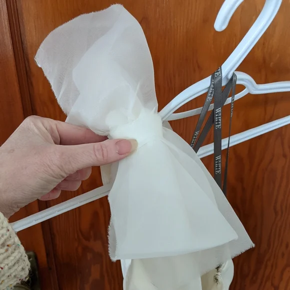 White by Vera Wang One-Shoulder Dress with Black Accent - Picture 6 of 10